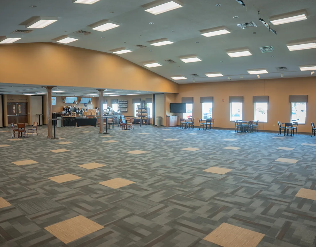 Main Campus Gathering Space and Kitchen