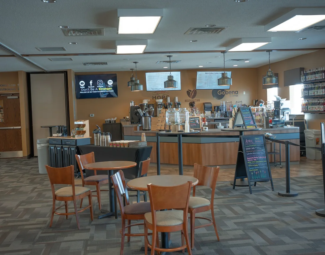 Main Campus Gathering Space and Kitchen